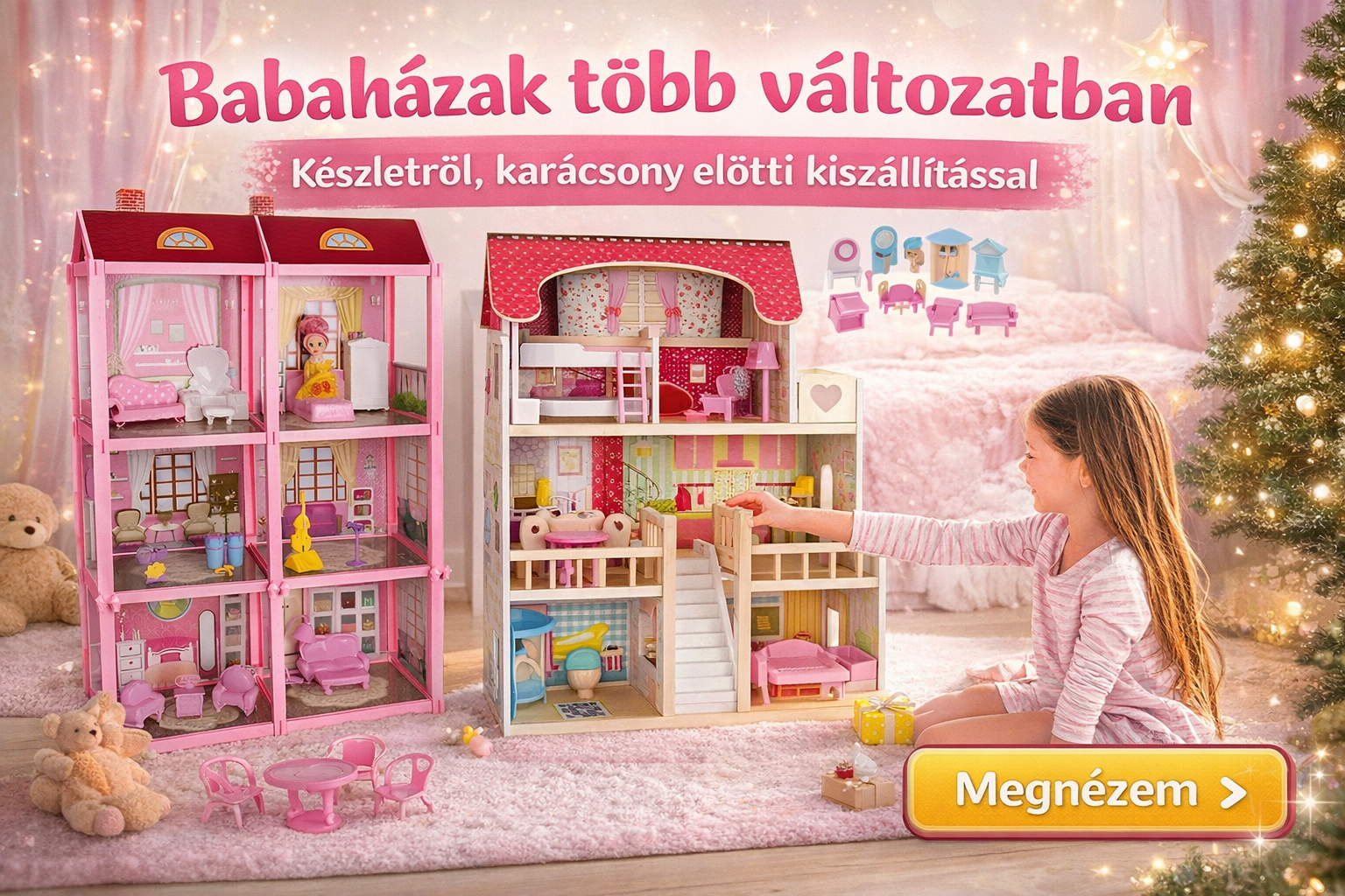 Babaház, az ideális ajándék! Karácsony előtt kiszállítjuk!