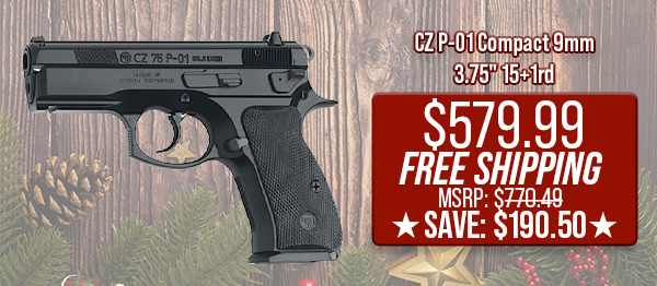 CZ P-01 Compact 9mm 3.75" 15+1rd $579.99 Free Shipping