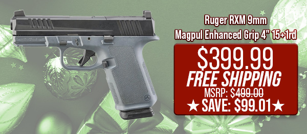 Ruger RXM 9mm Magpul Enhanced Grip 4" 15+1rd $399.99 Free Shipping