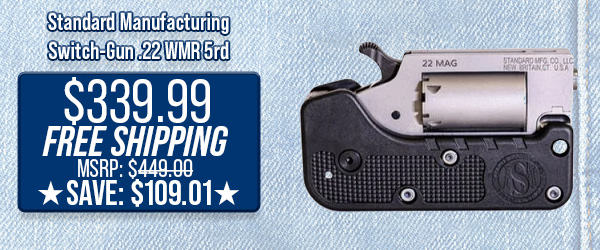 Standard Manufacturing Switch-Gun .22 WMR 5rd $339.99 Free Shipping