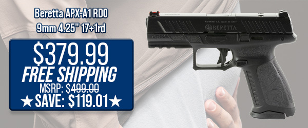 Beretta APX-A1 RDO 9mm 4.25" 17+1rd $379.99 Free Shipping