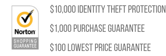 Norton Shopping Guarantee: $10,000 Identity Theft Protection, $1,000 Purchase Guarantee, $100 Lowest Price Guarantee