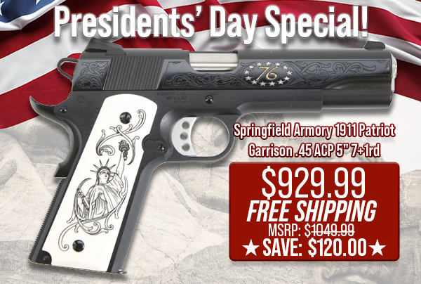 Springfield Armory 1911 Patriot Garrison .45 ACP 5" 7+1rd $929.99 Free Shipping