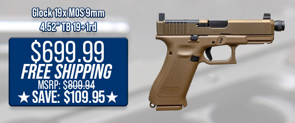 Glock 19x MOS 9mm 4.52" TB 19+1rd $699.99 Free Shipping