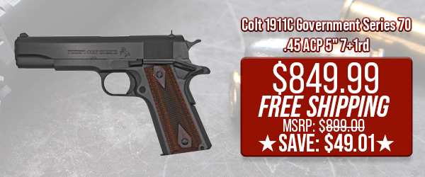 Colt 1911C Government Series 70 .45 ACP 5" 7+1rd $849.99 Free Shipping