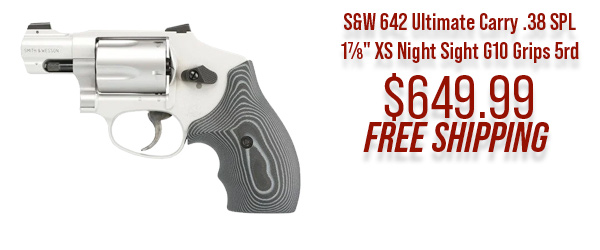 S&W 642 Ultimate Carry .38 SPL 1⅞" XS Night Sight G10 Grips 5rd $649.99 Free Shipping