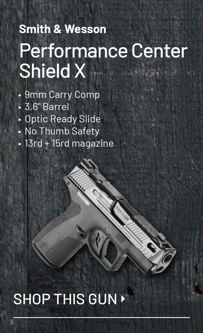Smith and Wesson Performance Center M and P 9 Shield X Carry Comp