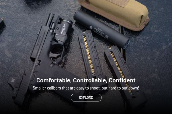 Comfortable, controllable, confident. Smaller calibers that are easy to shoot, but hard to put down. Explore.