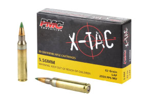 PMC X TAC LAP Ammo 5.56 NATO 62gr Green Tip 20 Round Box