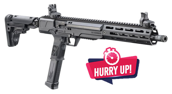 Ruger LC Carbine 10mm Semi Auto Rifle with Folding Stock and Flip Up Sights