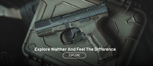 Explore Walther and feel the difference. Comfortable, shooter friendly ergonomics for every enthusiast. Explore.