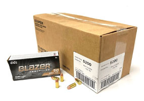 CCI Blazer Brass Ammo 9mm 115gr FMJ 1,000rd Case