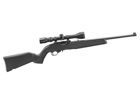 Ruger .22 LR Black Threaded 10RD Scoped