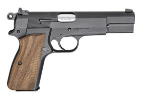 Springfield Armory SA-35 9mm Matte Blued Finish, Checkered Walnut Grips