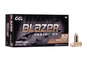 CCI Blazer Brass 9mm 124gr Full Metal Jacket 50ct Box