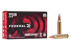 American Eagle .223 Remington BT 62gr 20 Round Box