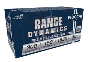 Fiocchi Full Metal Jacket 300 AAC Blackout Ammo 150gr 50 Round Box