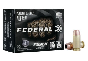 Federal Premium Punch Personal Defense .40 S&W 165gr JHP 20 Rounds