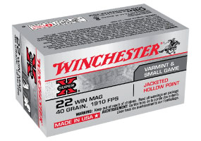 Winchester Super-X .22 WMR 40gr Jacketed HP 50 Rounds