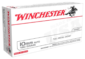 Winchester USA 10mm 180gr FMJ 50 Rounds
