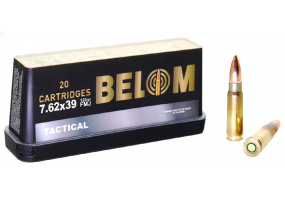 Belom 7.62 x 39mm Ammo 123gr FMJ Brass Case 20 Rounds