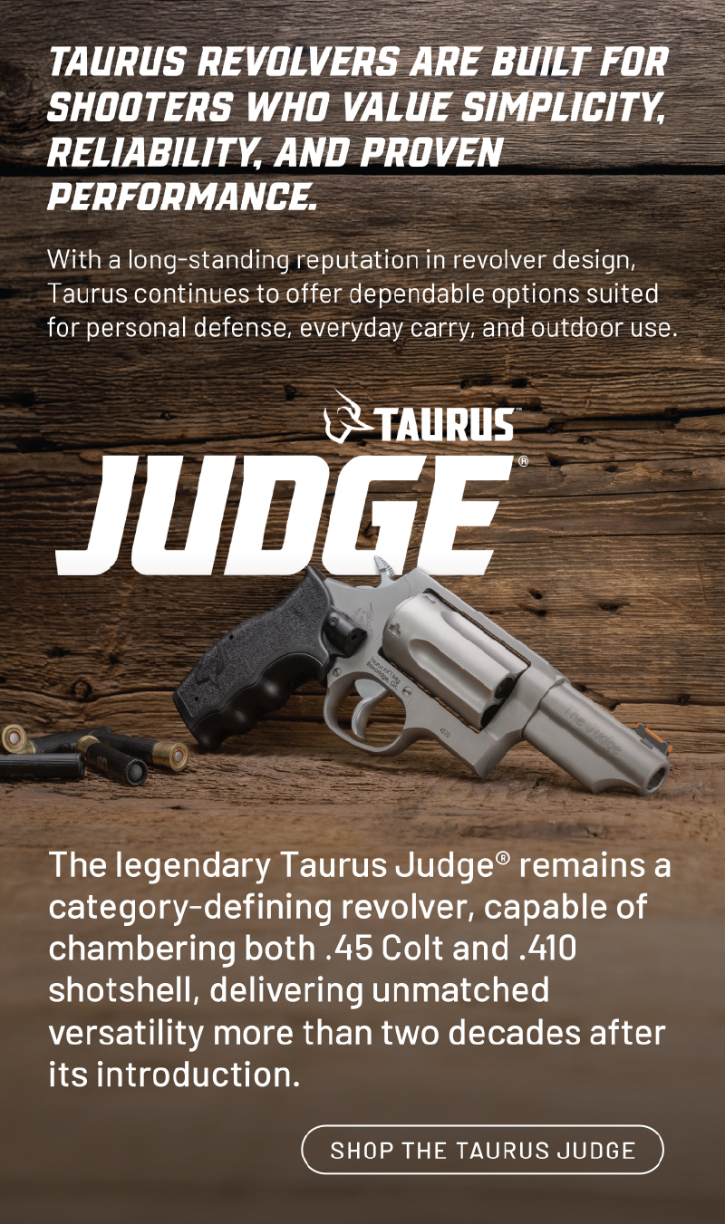 Taurus revolvers are built for shooters who value simplicity, reliability, and proven performance. Shop the Taurus Judge.