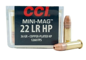 CCI Mini Mag .22LR 36gr Copper Plated Hollow Point 100 Rounds