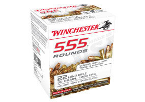 Winchester USA 22 LR Ammo 36gr Copper Plated Hollow Point 555 Round Box