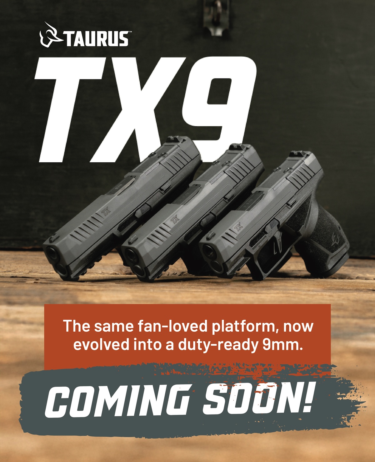 The same fan-loved platform, now evolved into a duty-ready 9mm. Coming soon.
