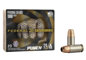 Federal Premium Peronal Defense Punch 9mm 12gr Jacketed Hollow Point 20 Rounds
