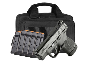 S&W M&P9 Shield Plus 9mm Bundle, Thumb Safety, Savior Bag, 6 Mags
