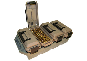 MTM Case-Gard 4-Can Ammo Crate 30 Cal Dark Earth/Army Green