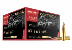 Norma Tactical 7.62x39 Ammo 124gr FMJ 20 Rounds