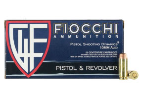 Fiocchi Shooting Dynamics 10mm 180gr FMJ Truncated-Cone 50 Rounds