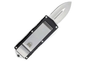 Cobra Tec Knives Money Clip 1.75" Plain D2 Steel Black Aluminum Handle OTF