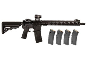 Springfield Saint Victor V2 5.56 Rifle 16" Gear Pac Bundle, (4) 30 Round Mags, Red Dot