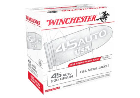 Winchester USA Handgun Ammo .45 ACP 230gr FMJ 200 Rounds