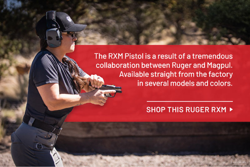 The RXM pistol is a result of a tremendous collaboration between Ruger and Magpul. Shop this Ruger RXM.