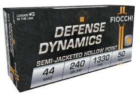 Fiocchi Defense Dynamics 44 Remington Mag 240gr Semi JHP