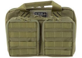 GPS Bags Tactical Quad +2 Range Bag Tan 1000D Nylon, Holds 6 Guns