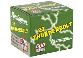 Remington .22 LR 40gr Thunderbolt Round Nose 500 Rounds