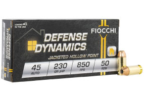 Fiocchi Defense Dynamics 45 ACP JHP 230gr 50 Rounds