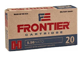 Hornady Frontier Military Grade 5.56 NATO 55gr FMJ M193 20 Rounds