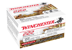 Winchester USA 22LR Ammo 36gr Copper Plated Hollow Point 222 Rounds
