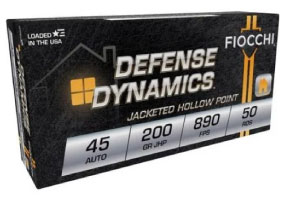 Fiocchi Shooting Dynamics .45 ACP 200gr JHP 50 Rounds