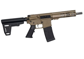 Great Lakes Firearms AR15 Semi Auto Pistol, 223 Wylde, 7.5" Threaded Barrel, Flat Dark Earth