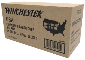 Winchester USA 223 Remington 55gr FMJ Ammo 1,000 Rounds