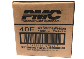 PMC .40 S&W Handgun Ammo 180gr FMJ FP 1,000 Rounds