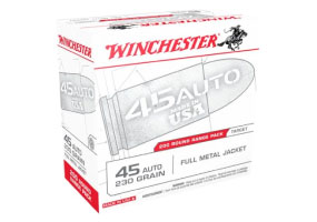 Winchester USA Handgun Ammo .45 ACP 230gr FMJ 200 Rounds