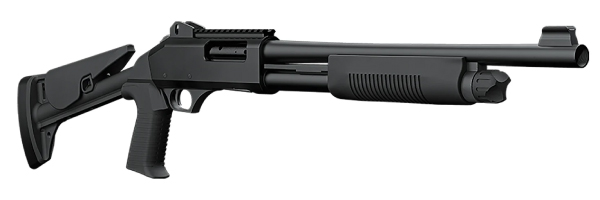 Dickinson Tac-4 Tactical 12ga Shotgun 18.5" Barrel, Ghost Ring Sights, 5+1